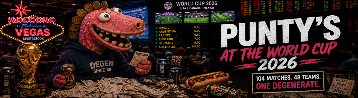 Punty's at the World Cup 2026 — 104 matches, 48 teams, one degenerate